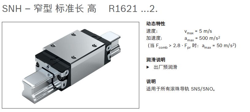 德國力士樂導(dǎo)軌滑塊R162132320簡介圖